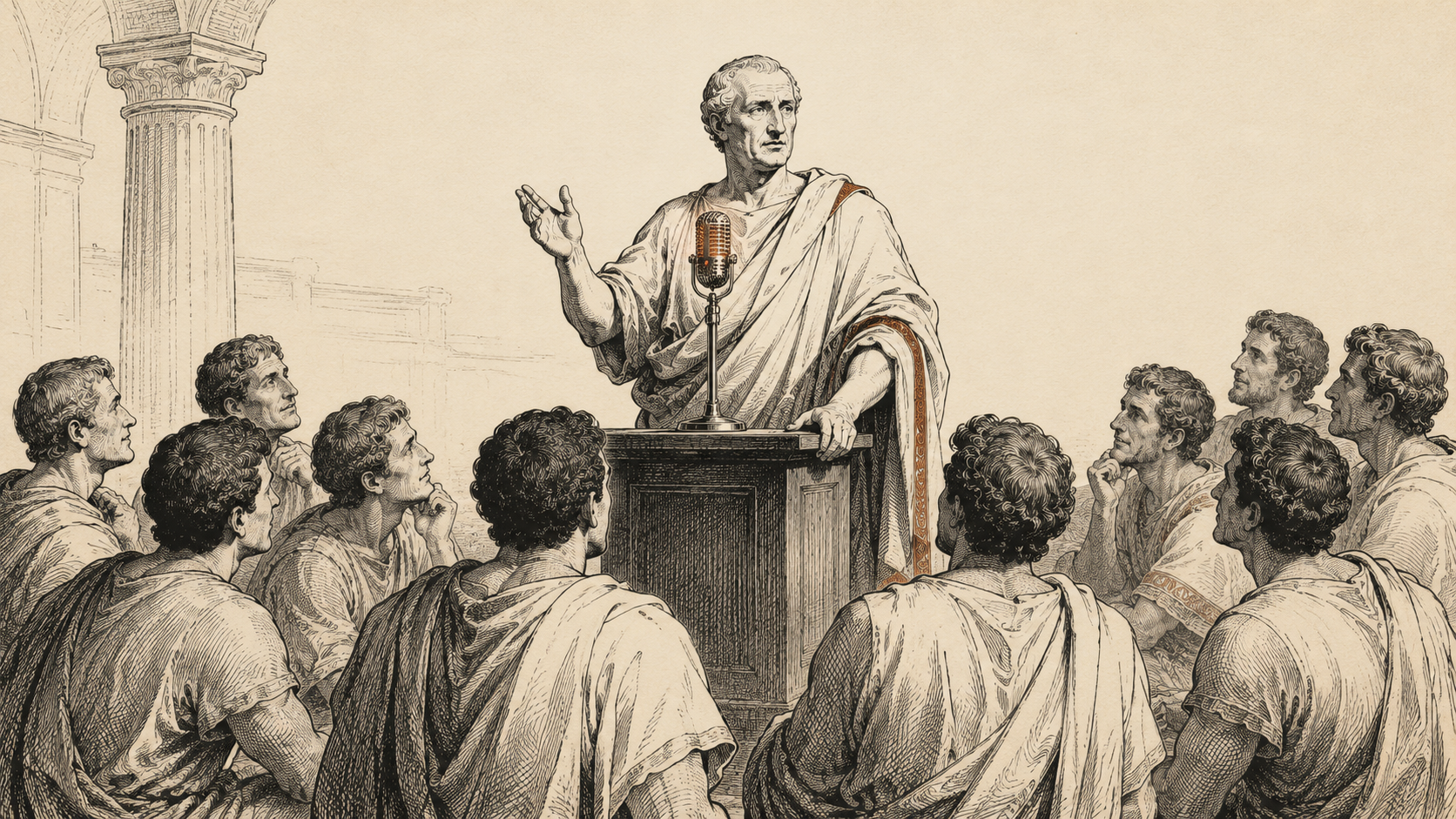 Cicero speaking to an audience